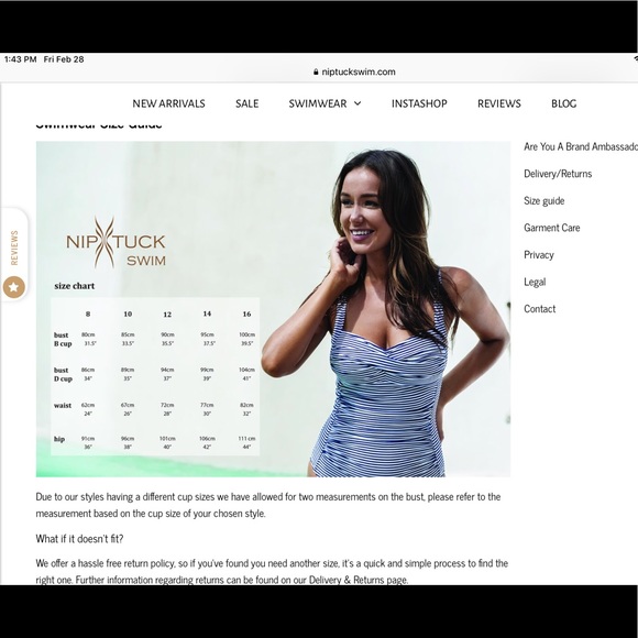 Niptuk Swim Bathing Suit, sz 12 figure flattering - Picture 6 of 6